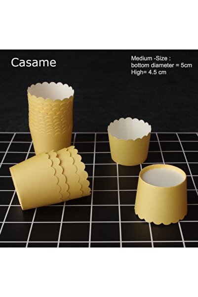Choice9 Yellow 50pcs Solid Color Baking Cup Cupcake Liners Cake Cups Candy Cu...