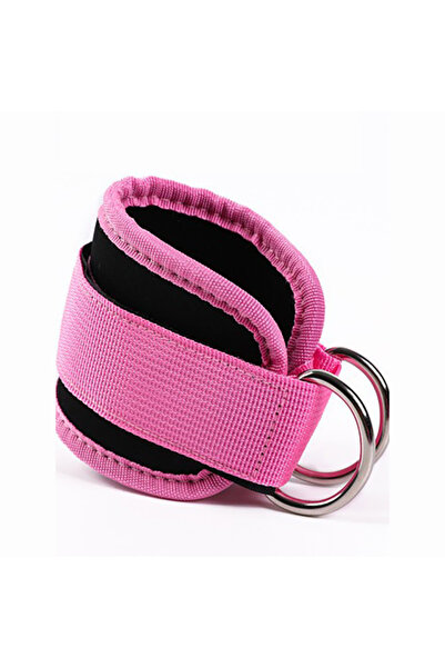 Choice One Size Pink Fitness Ankle Straps Adjustable D-Ring Support Cuffs Gym...