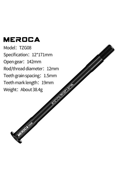Choice L171 M12x1.5 TL19 Bike Thru Axle Rod For MTB Road Bike12mm 15mm P1.5 F...