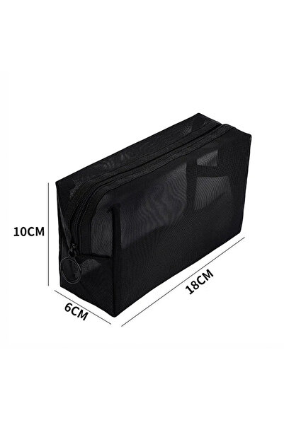 Choice1 M Mesh Clear Cosmetic Bags Small Large Black Makeup Bag Portable Trav...