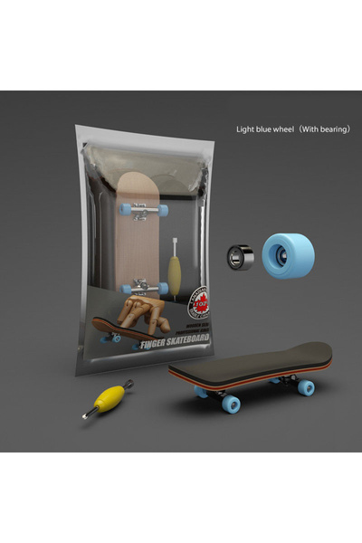 Choice7 Blue With Bearing Puzzle Toy Finger Skateboard Maple Wood Fingerboard...