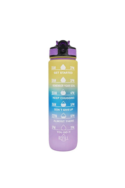 Choice 900-1000ml yellow purple 1L Water Bottle Portable Sport Water Bottle P...