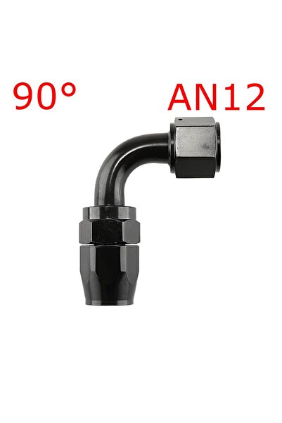Choice4 Black AN12-90 1 Piece AN4/6/810/12 Straight 0°/45°/90°/180° Degree Al...
