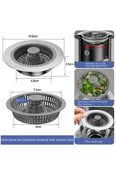 Choice EU US/EU Kitchen Sink Bounce Core Drain Strainer Sink Drain Strainer S...