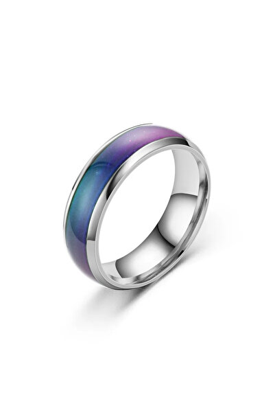 Choice 9 1 6MM Changing Color Stainless Steel Rings For Women Mood Emotion Fe...