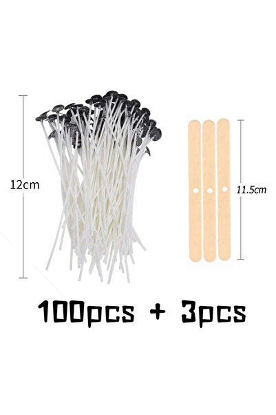 Choice 12cm 103pcs/set Original Smokeless Candle Wicks Soy Wax Core Woven Cot...