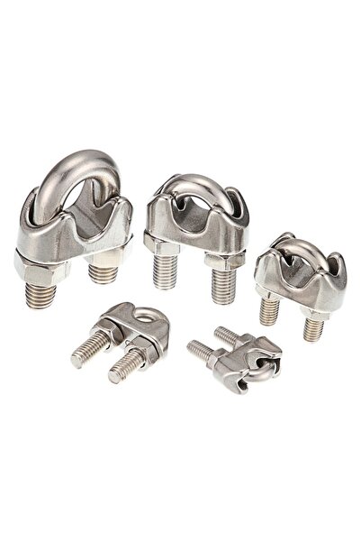 Choice M4 10 PCS Silver A2 Stainless Steel U-Bolt Type Wire Rope Clip M2 M3 M...