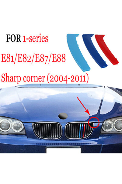 Choice29 مجموعة شرائط تزيين الشبك الأمامي E81 04-11 شارب، 3 قطع، لسيارات BMW ...