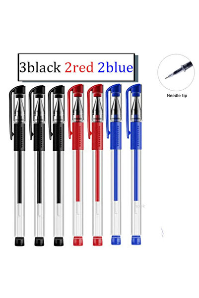Choice27 7Pcs Mix pen A 7/35 PCS Gel Pen Set School Supplies Black Blue Red I...