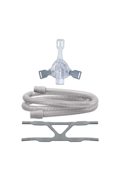 choice2 مجموعة كاملة من قناع CPAP الأنفي مع غطاء رأس وأنبوب ووسائد سيليكون جل...