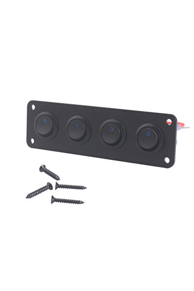 Choice6 blue 4 button 12V 1-5 Gang Universal Toggle Switch Panel USB Car Boat...