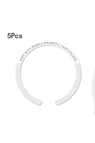 Choice 5 PCS White C Magnetic Metal Plate Ring Wireless Charger Iron Sheet St...