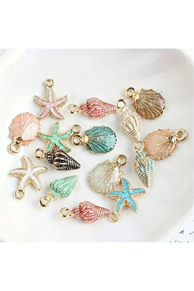 Choice mix 30pcs 30/50pcs Of Random Dripping Oil Pearlescent Conch Shell Star...
