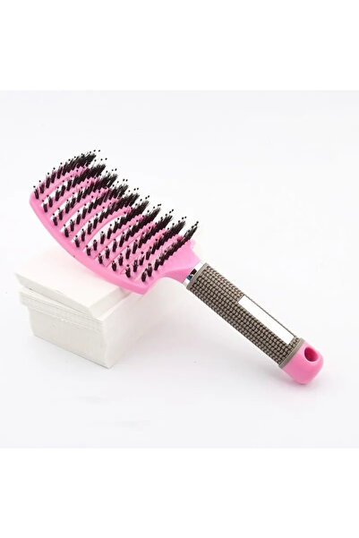 Choice Pink Hair Brush Detangling Hairbrush Bristle&Nylon Women's Wet Curly H...
