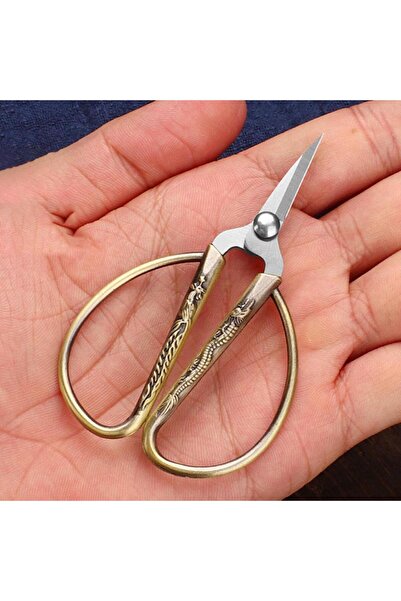 Choice 1pc Bronze color 1pc Retro Stainless Steel Tailor Sewing Scissors Fabr...
