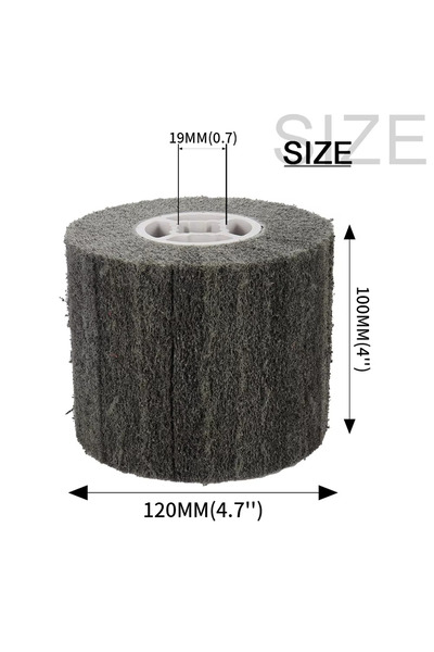 Choice P60 a 100*120mm Polishing Drum Burnishing Wheel Metal Nylon Wire Polis...