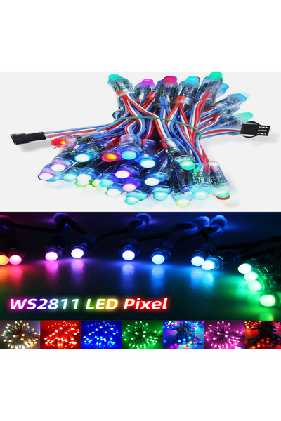 Choice 12V 50pcs DC 5V 12V WS2811 Full Color LED Pixel Light Module 12mm 10cm...