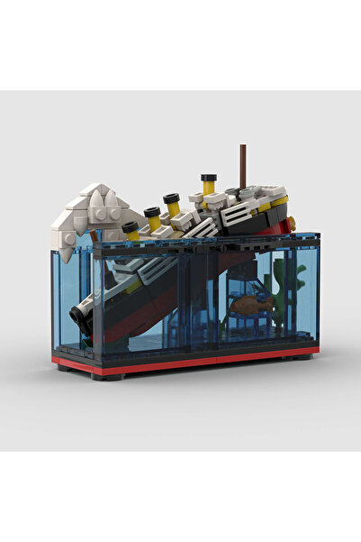 Choice Sank Titanic Titanic Sank Ship Model Break in Half MOC Building Blocks...