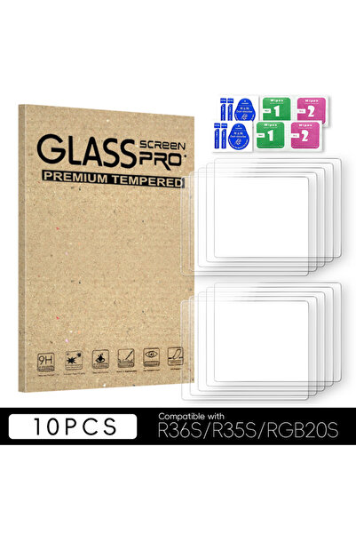 Choice 10PCS Data Frog 2/3/5/10/15pcs Tempered Glass Film For R36S 3.5 Inch G...