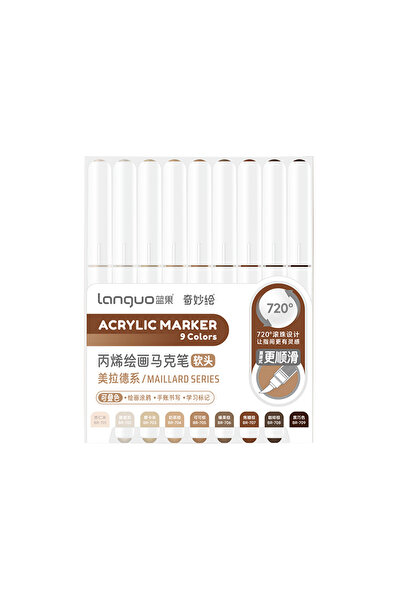 Choice YZB-350-3 9 Colors/Set Acrylic Paint Art Marker Pen DIY Graffiti Drawi...