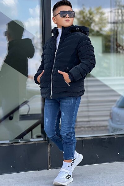 Zaziko Kids Boy's Detachable Hooded, Densely Stitched Nova Fabric Winter Puff...