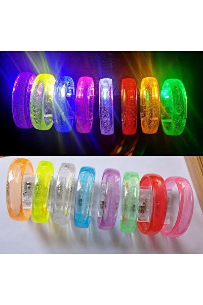 Choice 20pcs mix 10-50PCS LED Light up Bracelets Glow Wristbands Glow In The ...