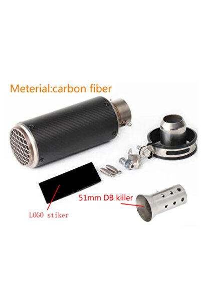 Choice13 Type O1 51mm motorcycle exhaust inox muffler carbon fiber exhaust Un...