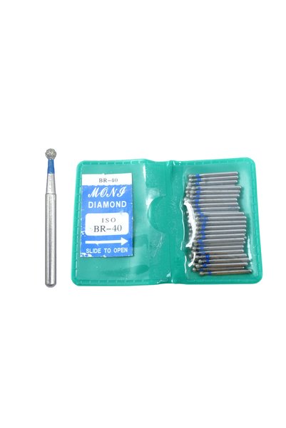 Choice10 BR-40 50Pcs/Bag Dental Diamond High Speed Burs for Polishing Smoothi...
