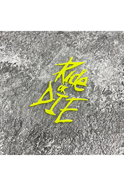 Choice 2.8x4CM(S) LK-RIDE-FY-G 1PC Ride or Die Bike Frame Stickers Bicycle To...