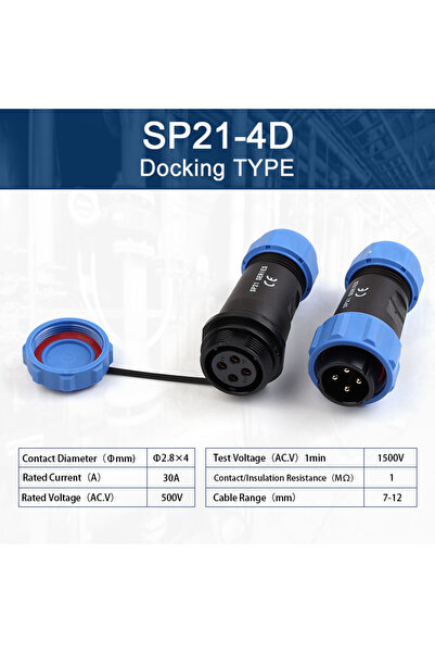 choice2 1 set SP21-4D SP21 Docking Type Aviation Cable Wire Connector Outdoor...