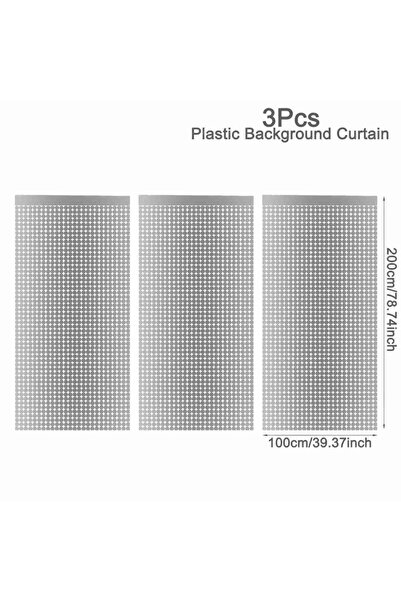 Choice13 Silver-3pcs 2M Foil Glitter Curtain Shimmer Sequin for Photo zone Ba...