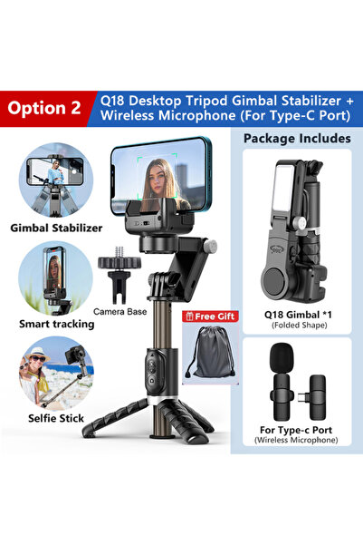 Choice1 And Type-C Mic Handheld Gimbal Stabilizer Selfie Stick Tripod For iPh...