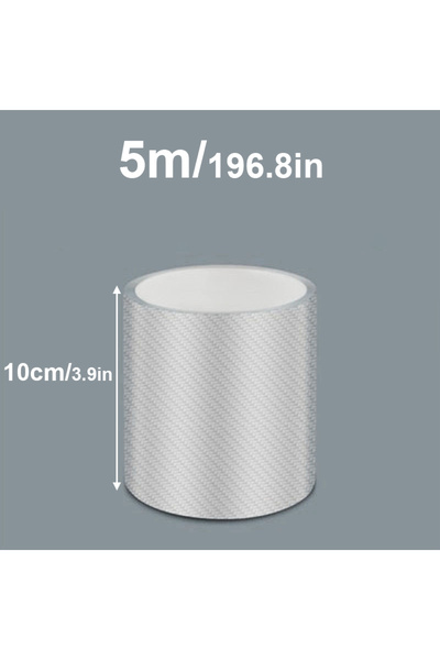 Choice1 10cmx5m 3/5/10M Transparent Carbon Fiber Car Threshold Portector Moul...