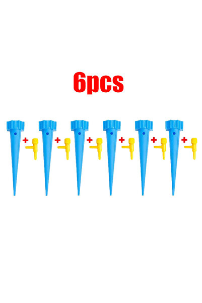 Choice1 Blue-6Pcs 6-24pcs Auto Adjustable Drip Spike Water Bottle Irrigation ...