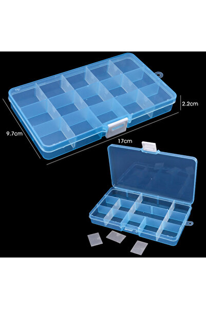 Choice 15 Grids Blue 10Grids 15Grids Plastic Organizer Storage Container Jewe...