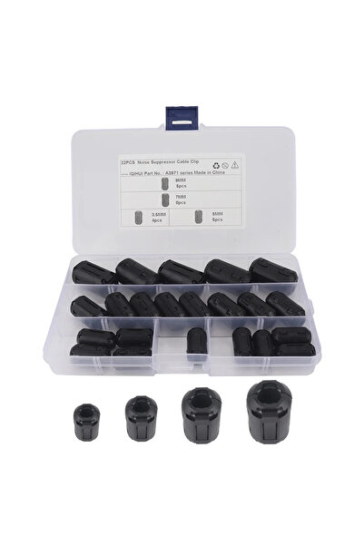 Choice 22pcs 50/22pcs Clip-on Ferrite Ring Core Bead Choke RFI EMI Filter Noi...