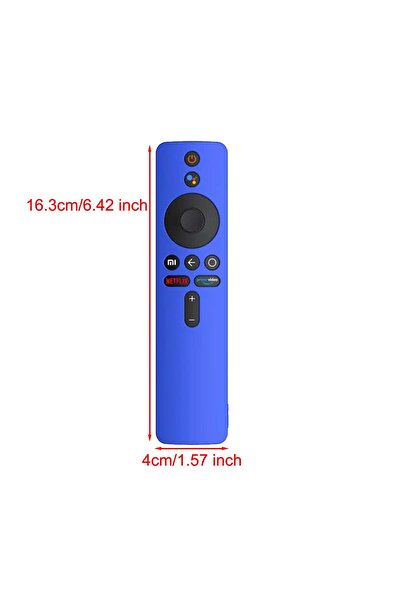 Choice 163mm Blue Silicone Protective Case for Mi TV Box S Remote Control Cov...