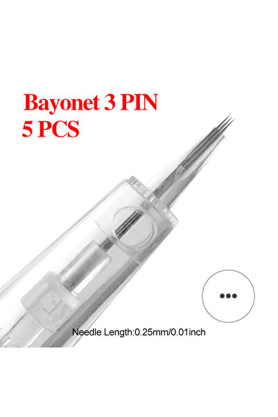 Choice37 5pcs 3pin Bayonet Slot Cartridge Needle for A6 Dr Pen Microneedle Dr...