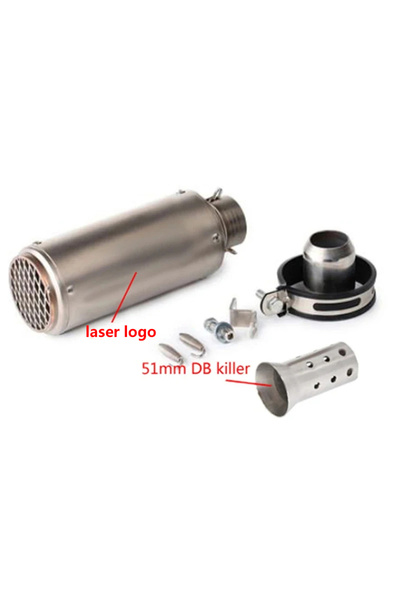 Choice16 Type C1 51mm motorcycle exhaust inox muffler carbon fiber exhaust Un...