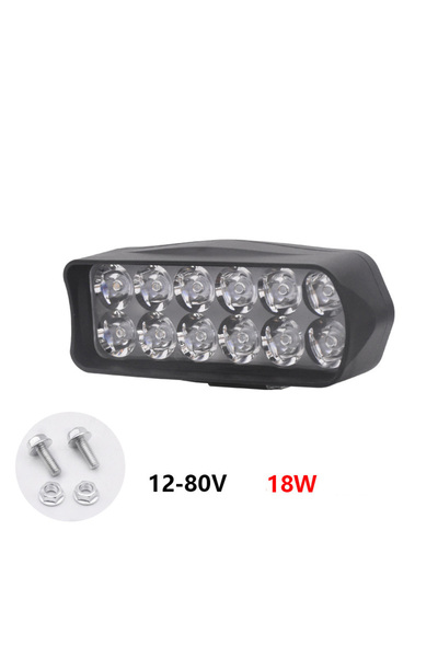 Choice3 مصباح أمامي للدراجات النارية بـ 12 مصباح LED، أضواء قيادة 12 فولت 80 ...
