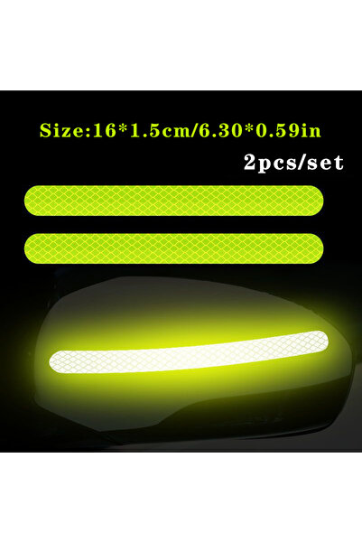 Choice Fluorescent yellow 2pcs/set Car Reflective Safety Strip Stickers Car R...
