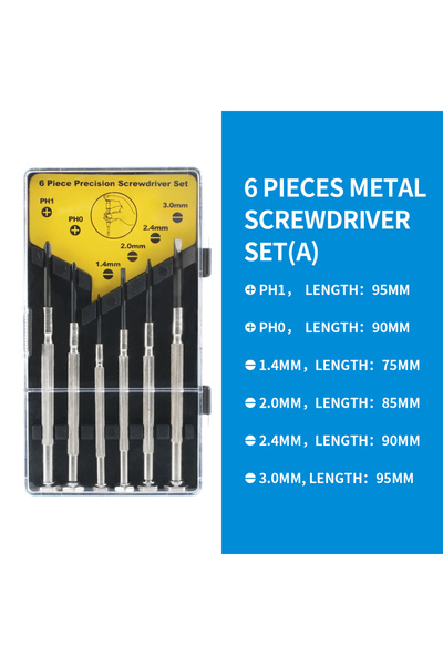 Choice1 Yellow QUALITY 6Pcs/Set Micro Precision Screwdriver Set Mini Watchmak...