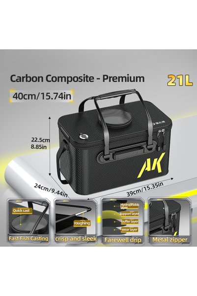 Choice 21L YUZHIYUAN Fishing Container Foldable Portable Live FIsh Bucket Lar...