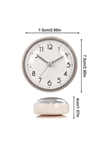 Choice A Waterproof Bathroom Clock with Suction Cup 3 Inch Easy Read Mirror C...