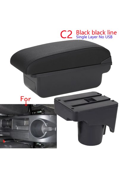 Choice4 صندوق مسند ذراع C2 أسود بدون منفذ USB لسيارة فولكس فاجن جولف 6 وجولف ...