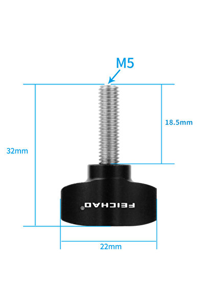 Choice Diving & Snorkeling S Hand Screw Black M5 Thumb Screw Stainless Steel ...