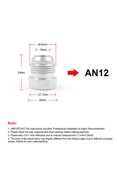 Choice1 AN12 1PCS Top Quality Aluminum Hose Fitting AN3 AN4 AN6 AN8 AN10 AN12...