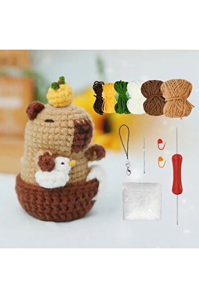 Choice3 Capybara bath Capybara crochet Kit, Cute Animal Crochet Kit set, Chri...