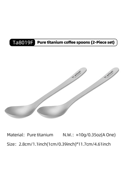 Choice Sandblasted Tiartisan 2pcs Pure Titanium Mini Coffee Spoon Outdoor Cam...