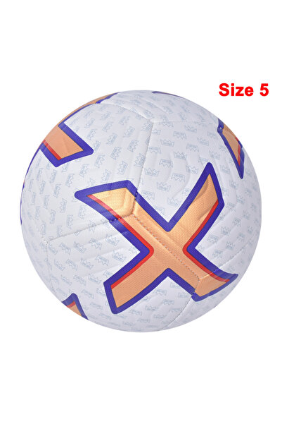Choice Orange-Size 5 Soccer Balls Standard Size 5 Machine-Stitched Ball PU Ma...